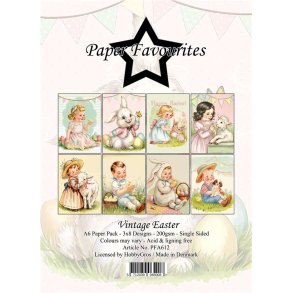 Papirblok PFA612 Vintage Easter A6 Paper Favourites