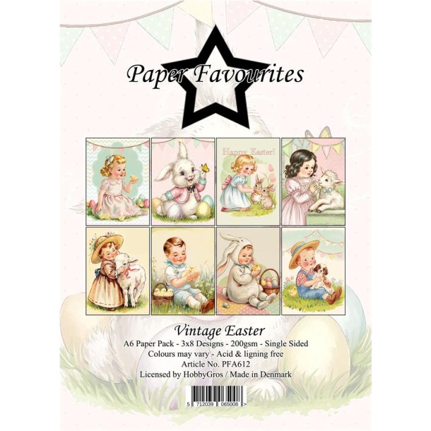 Papirblok PFA612 Vintage Easter A6 Paper Favourites