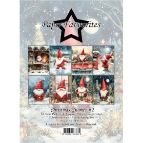 Papirblok PFA630 Christmas Gnomes 2 A6 Paper Favourites