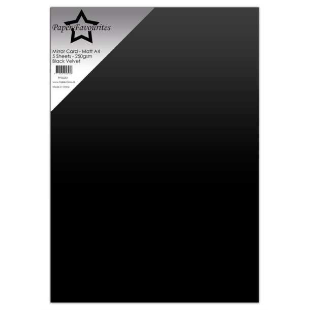 Mirror card mat A4 Black Velvet 5ark PFSS001