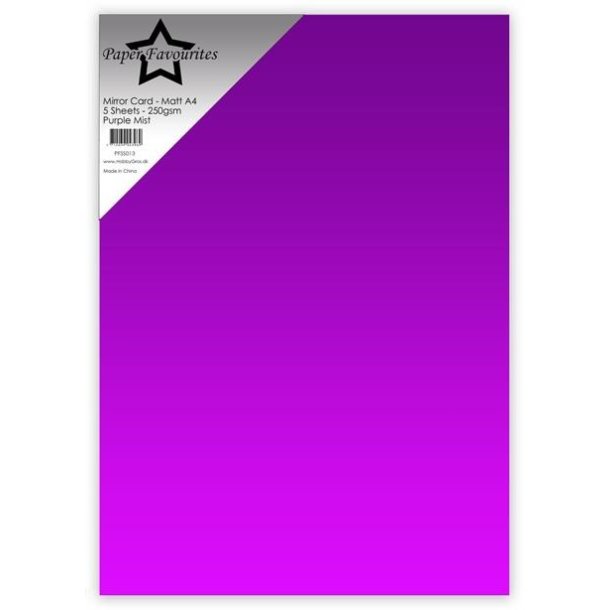 Mirror card Matt Purple Mist A4 5ark 250g PFSS013