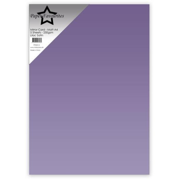 Mirror card Matt Lilac Satin A4 5ark 250g PFSS014