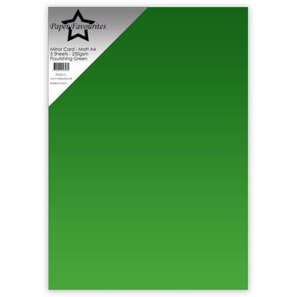 Mirror card Matt Flourishing Green A4 5ark 250g PFSS015