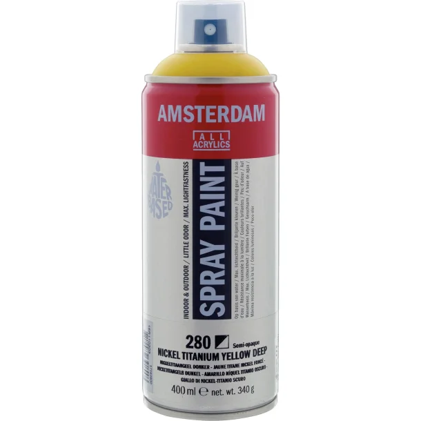 AMSTERDAM Spray paint 400 ml Nickel Titanium Yellow Deep 280