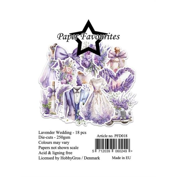 Paper Favourites Die-Cuts "Lavender Wedding" PFD018 