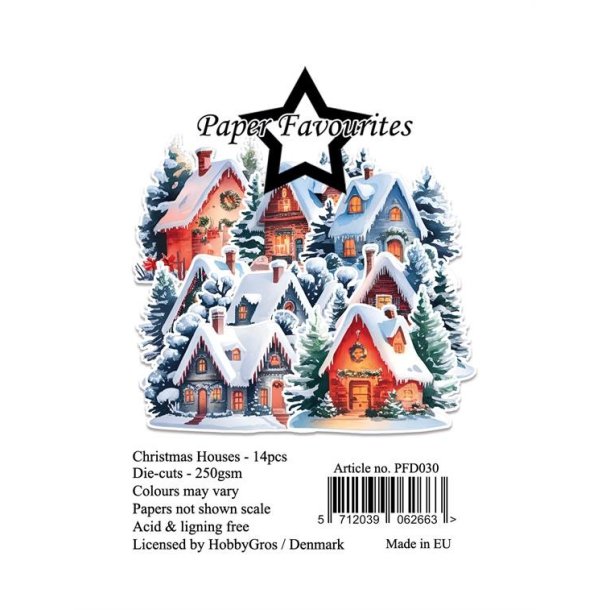 Paper Favourites Die-Cuts Christmas Houses PFD030
