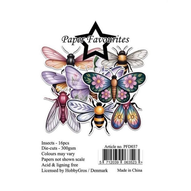 Paper Favourites Die-Cuts "Insects" PFD037