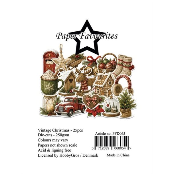 Paper Favourites Die-Cuts "Vintage Christmas" PFD065