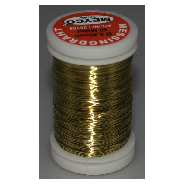 Metal tr�d guldfarvet 0,4mm X 40meter
