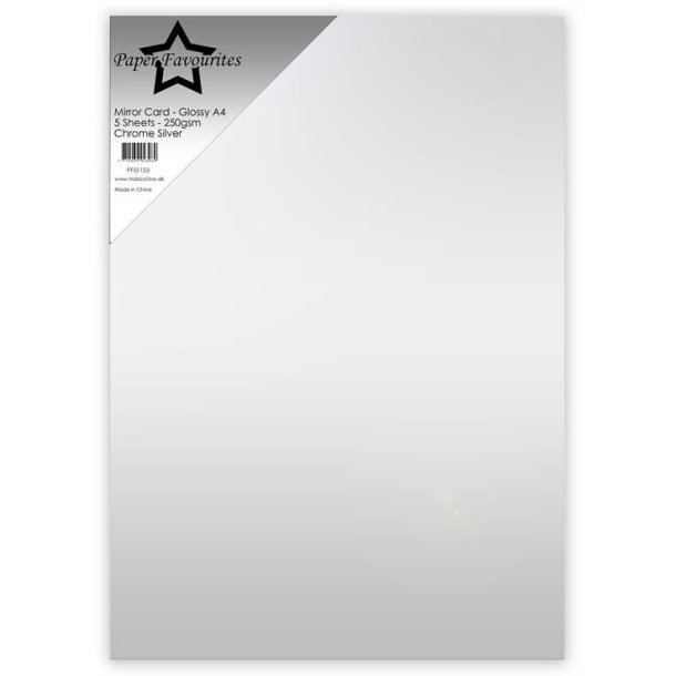 Mirror card Glossy Chrome Silver A4 5ark PFSS103