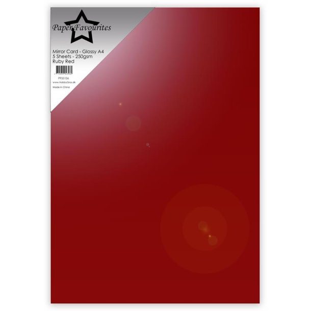 Mirror card Glossy Ruby Red A4 5ark PFSS106