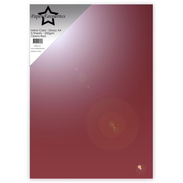 Mirror card Glossy Opera Red A4 5ark 250g PFSS110