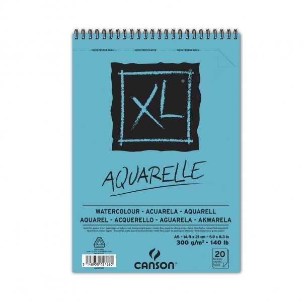 XL Aquarelle papirblok 300gr. A5 20ark