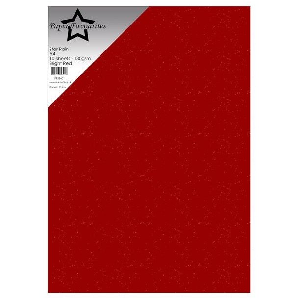 Papir A4 Bright Red Star Rain 10ark SS601