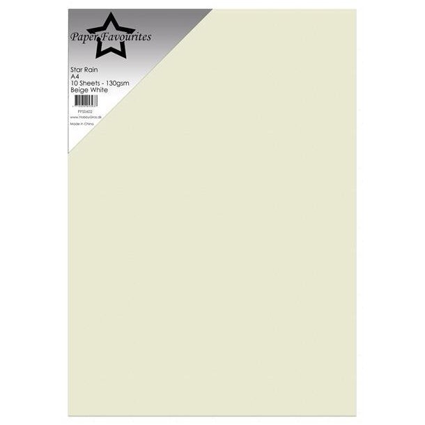 Papir A4 Beige White Star Rain 10ark SS602