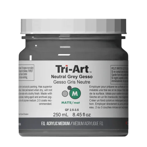 Neutral Grey Gesso 250ml Tri-Art Mediums