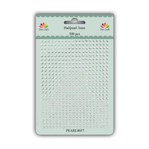 DIXI CRAFT HALVPERLER 3MM 500 stk PEARL0057 S�lv