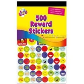 Klistermrker til brn mm. 500stk/pk 