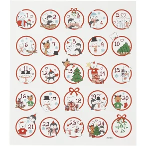 Stickers polar sjov - kalendertal 1-24 