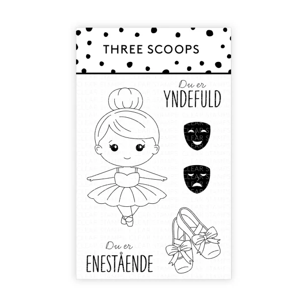 Akrylstempel st Balletdanser  pige Three Scoops