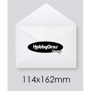 Kuverter 100stk hvid C6 114x162mm