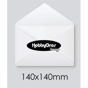 Kuverter 14x14cm hvide 25stk