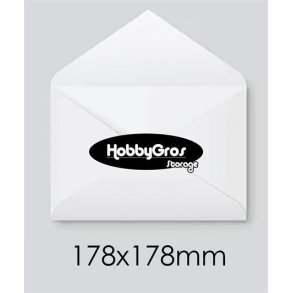 Kuverter hvide 100stk 178x178mm