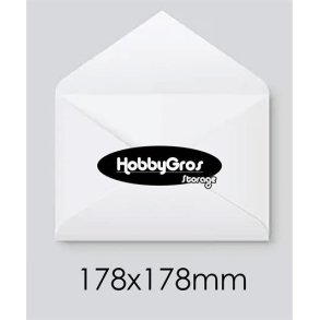 Kuverter 178x178mm 20stk hvide 