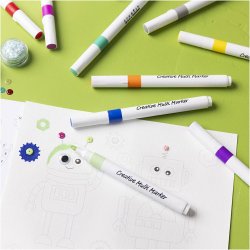 Kreativ Multi Tusch 24stk streg 4mm ass. farver