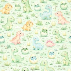 Papirblok Dino-land 15 x 15 cm. - Luna Hobby