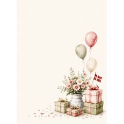 Papirblok A6 F�dselsdagsidyl - Luna Hobby