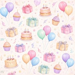 Papirblok Fest &amp; Fejring 15 x 15 cm - Luna Hobby