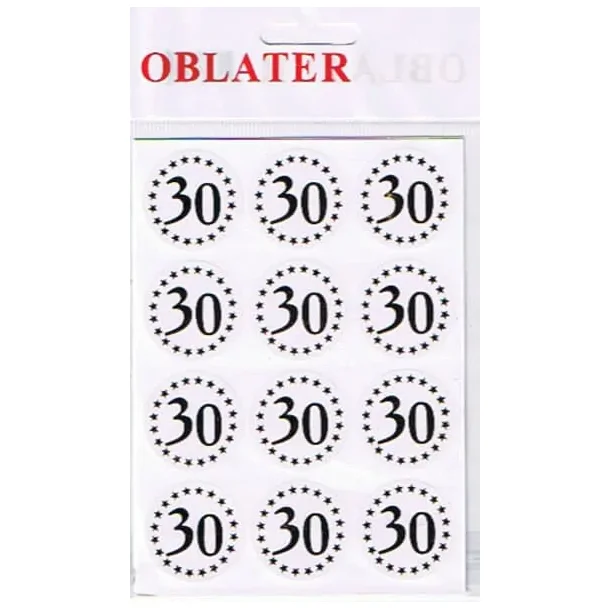 Oblater 30 med stjerner 24stk 