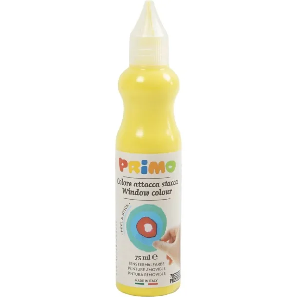 Vinduesmaling 75 ml, D: 3,2 cm, Gul