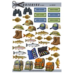 Klippeark Sm� forskellige fiske og jagt motiver Quickies