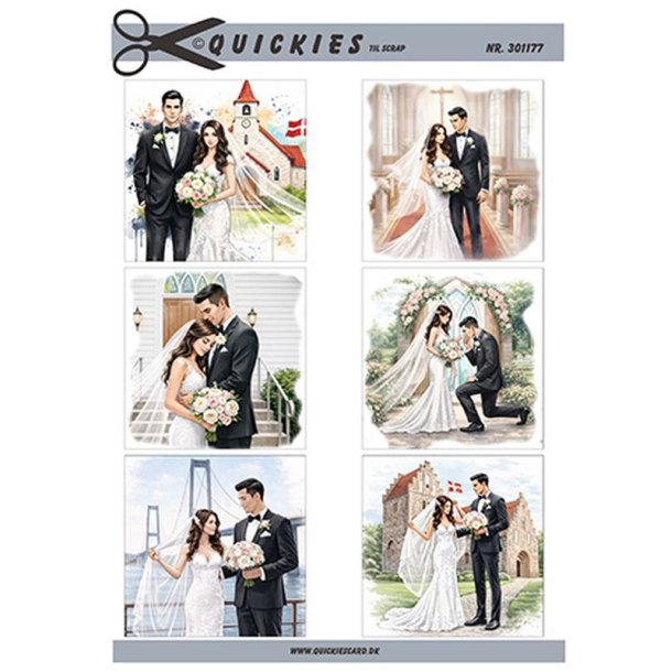 Klippeark sm� motiver til brudepar Quickies