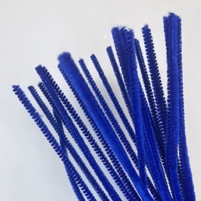 Chenille 6mm x 30cm bl� 25stk