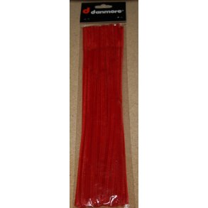 Chenille 9mm r�d ca. 15stk