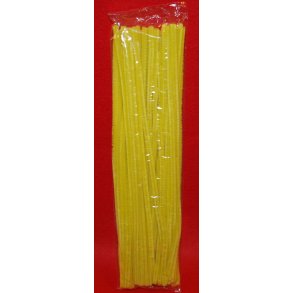 Chenille 9mm x 30cm gul 50stk/ps