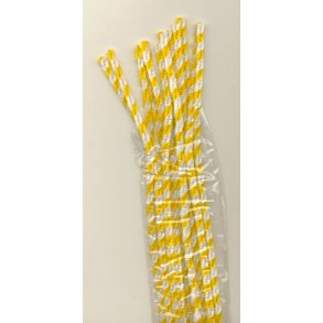 Candysticks Hvid/gul 12 stk