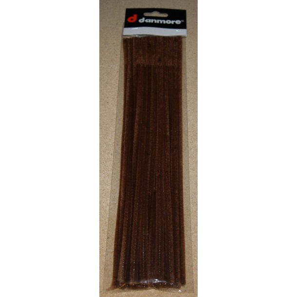 Chenille brun 15mmx30cm