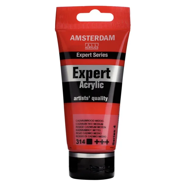 AMSTERDAM Expert Series acrylic tube 75 ml Cadmium Red Medium 314