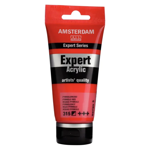 AMSTERDAM Expert Series acrylic tube 75 ml Pyrrole Red 315