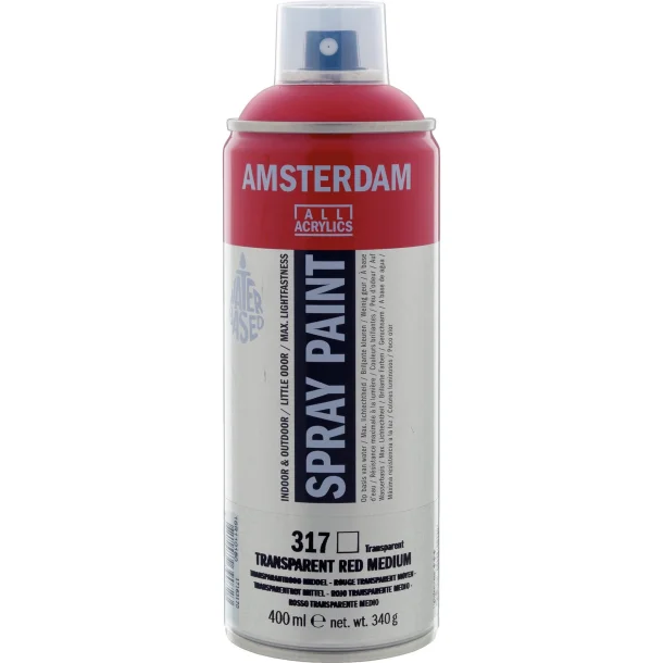 AMSTERDAM Spray paint 400 ml Transparent Red Medium 317