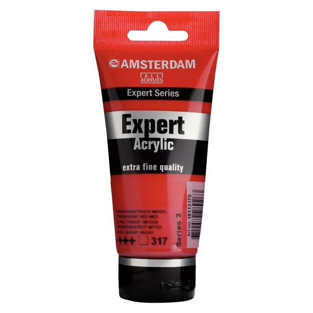 AMSTERDAM Expert Series acrylic tube 75 ml Transparent Red Medium 317