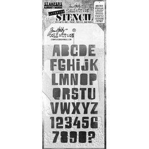 Tim Holtz Layered Stencil Cutout Alpha S176 D8