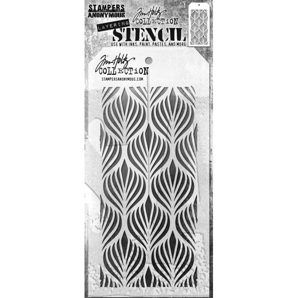 Tim Holtz Layered Stencil Deco Feather S183