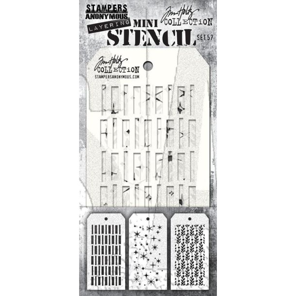 Tim Holtz Mini stencil set 57 MST057