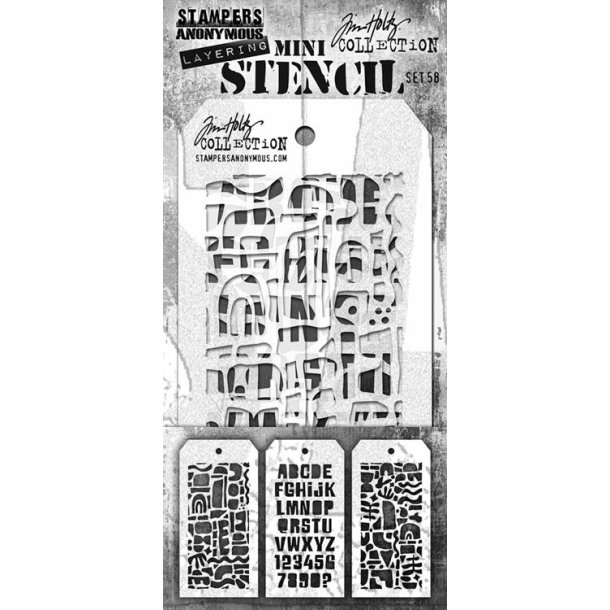 Tim Holtz Mini stencil set nr. 59 MST059