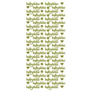 Stickers indbydelse guld 3386 S14